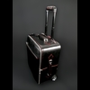 The 'Weekender' Wheeled Suitcase- Black Calf