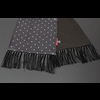 The Jewel - Black/White Diamond Silk Wool backed scarf
