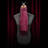 The Jewel - Wine/White Diamond Silk Wool backed scarf