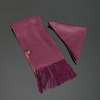 The Reaper - Wine red silk scarf and pocket square set