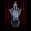The Beatles - Navy Beetle print Silk - Wool backed scarf