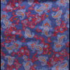 The Paisley - Navy with Red Paisley print Silk - Wool backed scarf
