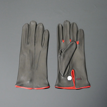 'Caine' Driving Gloves - Black Leather 