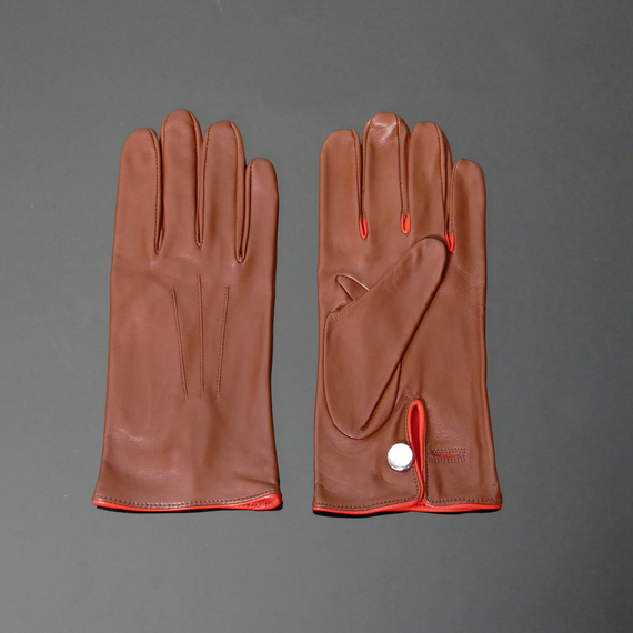 'Caine' Driving Gloves - Tan Leather